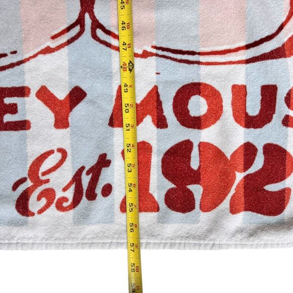 Vintage Mickey Mouse Beach Towel Red Authentic Disney Parks Retro Souvenir NICE! - Picture 12 of 12